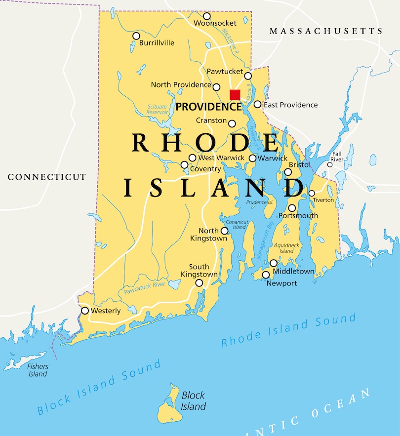 Map of Rhode Island