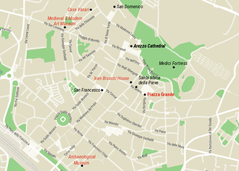 Arezzo Map
