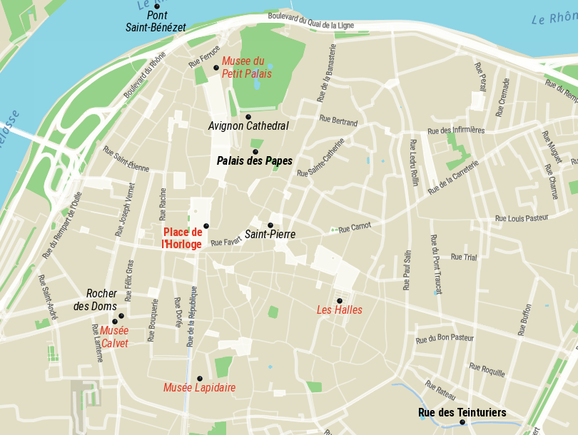 Map of Avignon