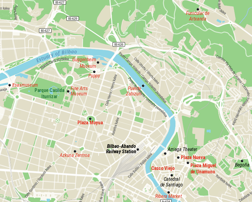 Map of Bilbao