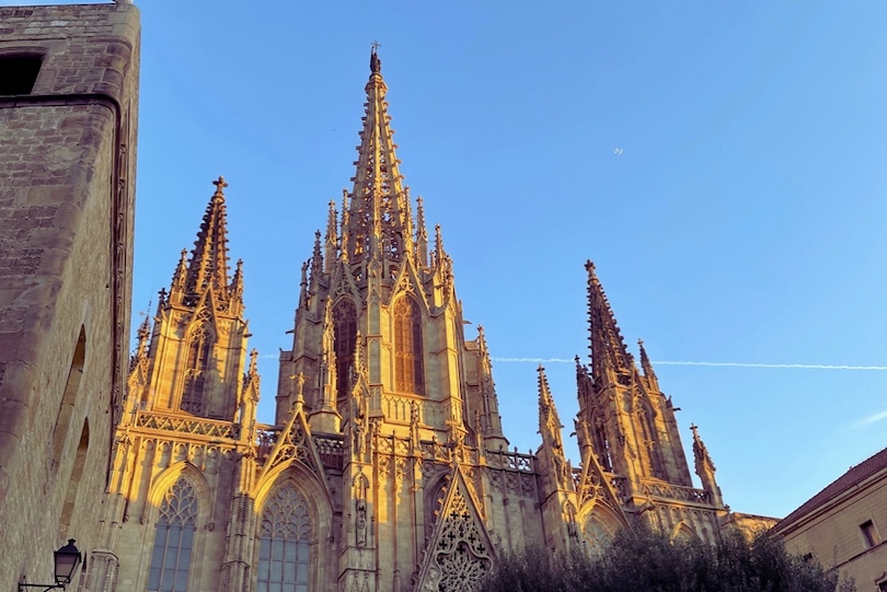 Barcelona Cathedral at Sunset