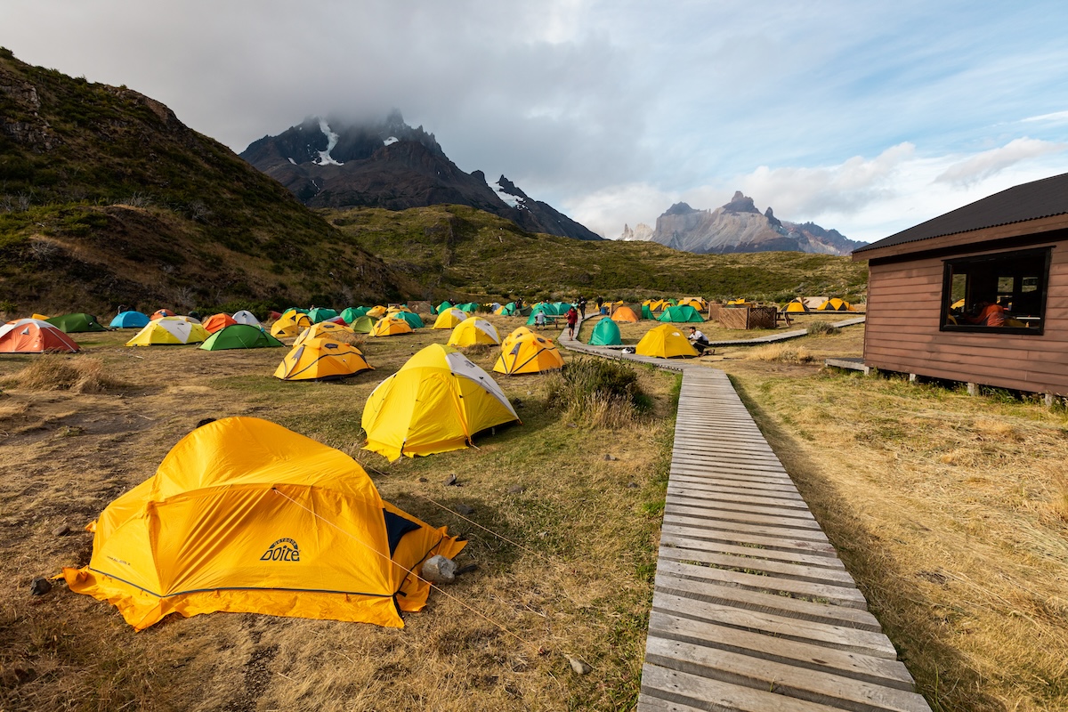 campsite in Torres del Paine