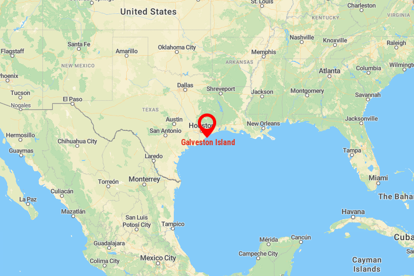 Galveston Island Map