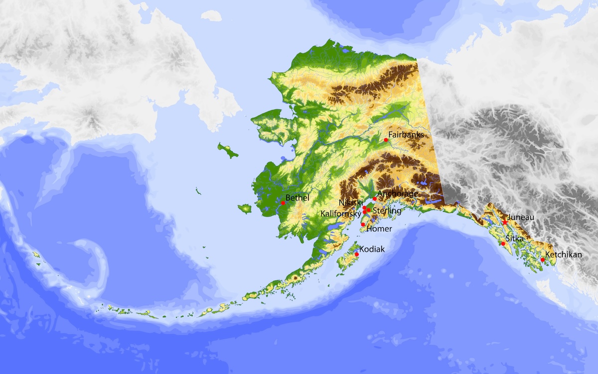Alaska Relief Map