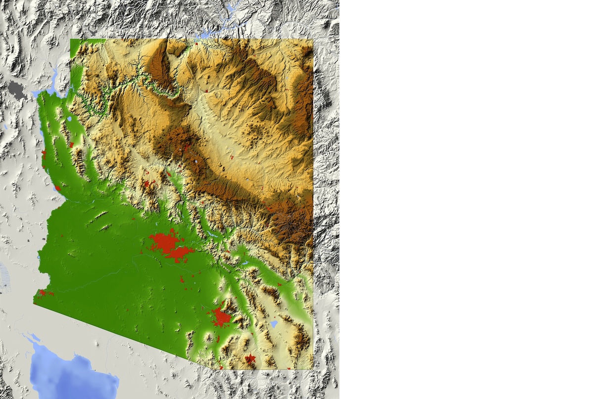 Arizona Relief Map