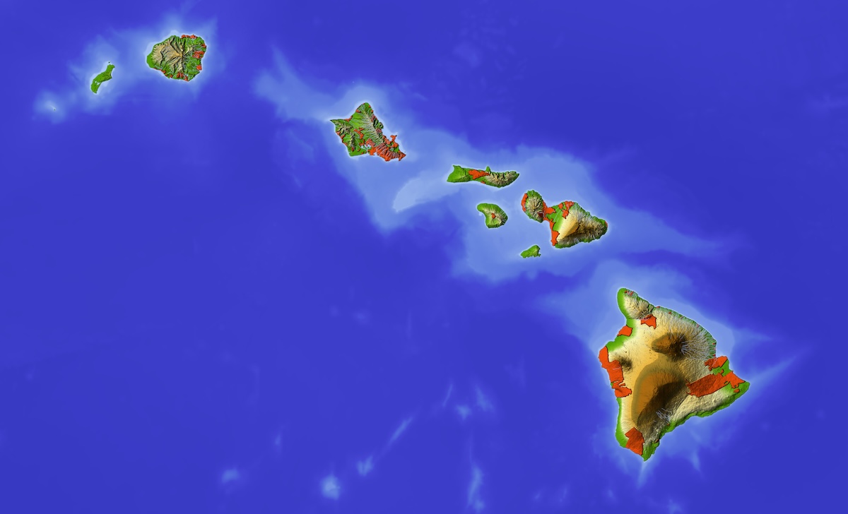 Hawaii Relief Map