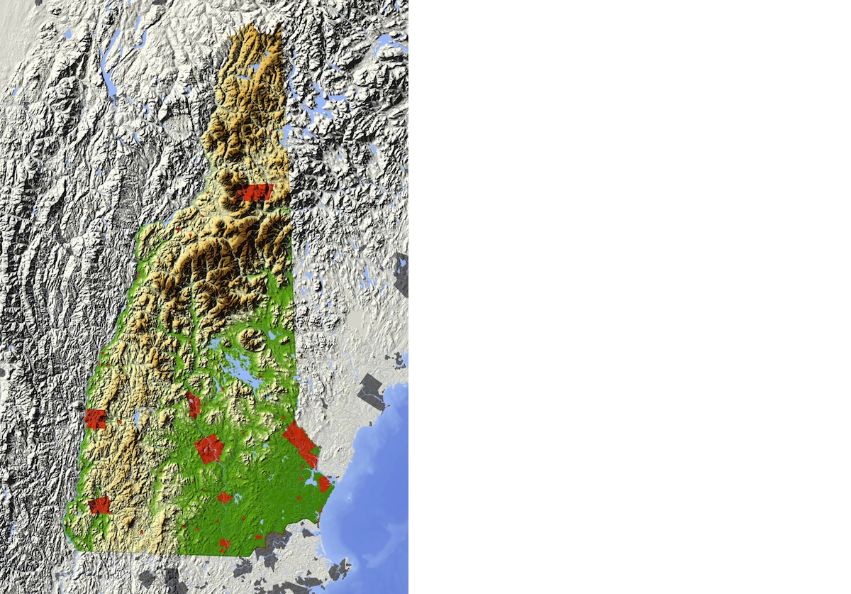 New Hampshire Relief Map