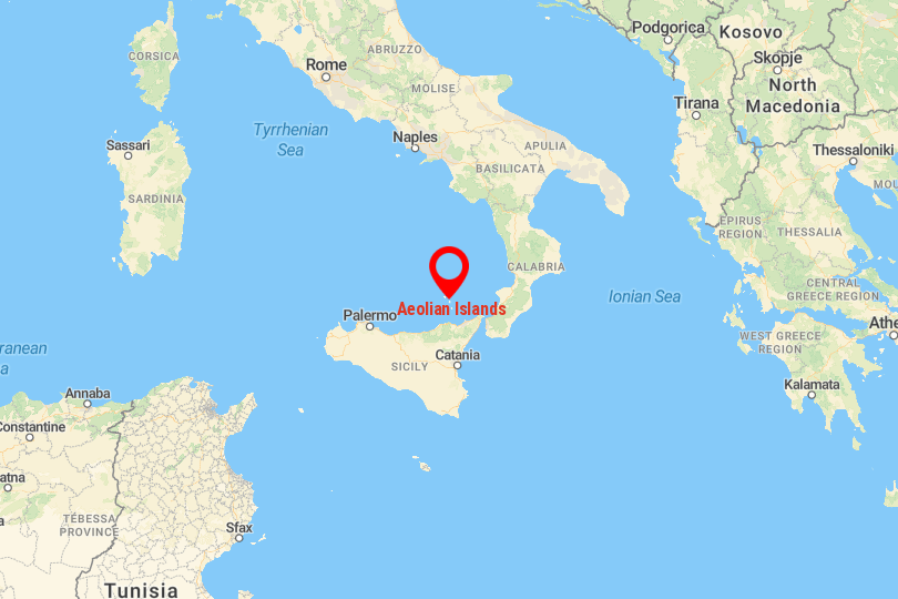 Aeolian Islands Map