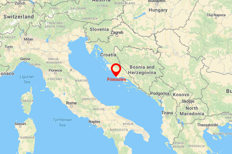 Primosten Map