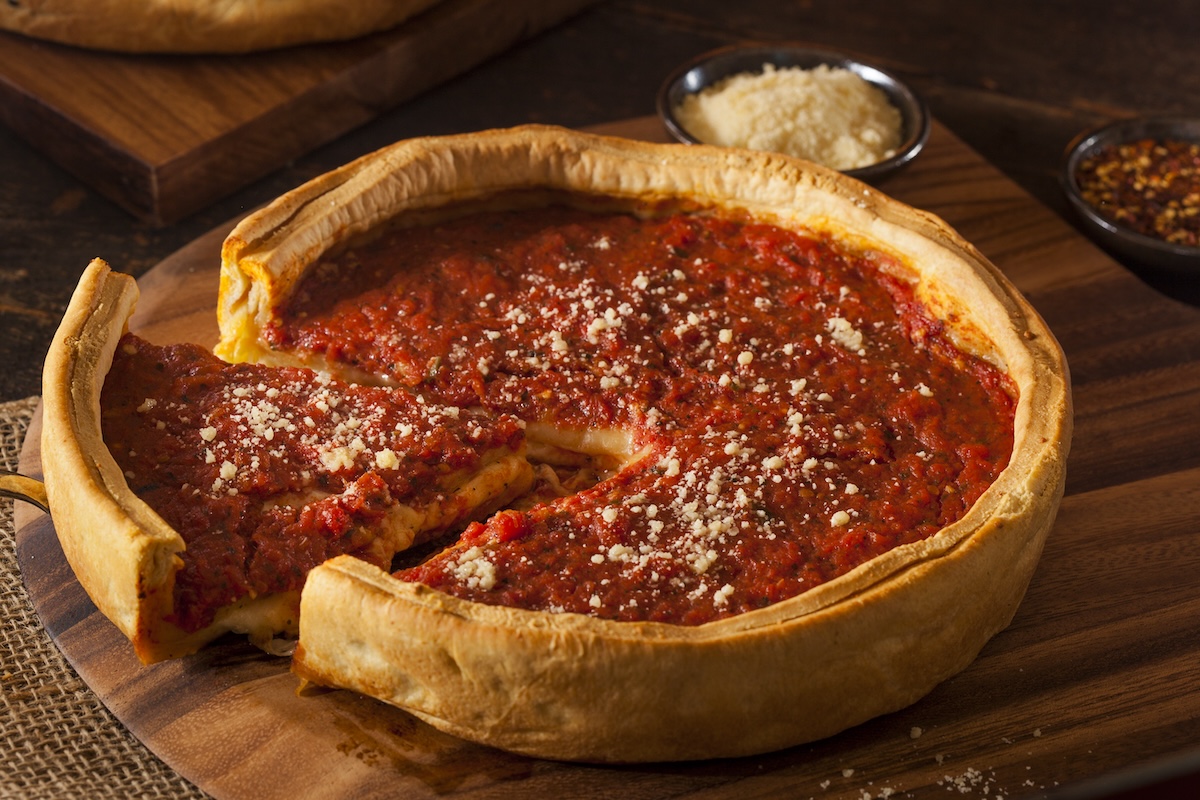 Chicago deep dish pizza