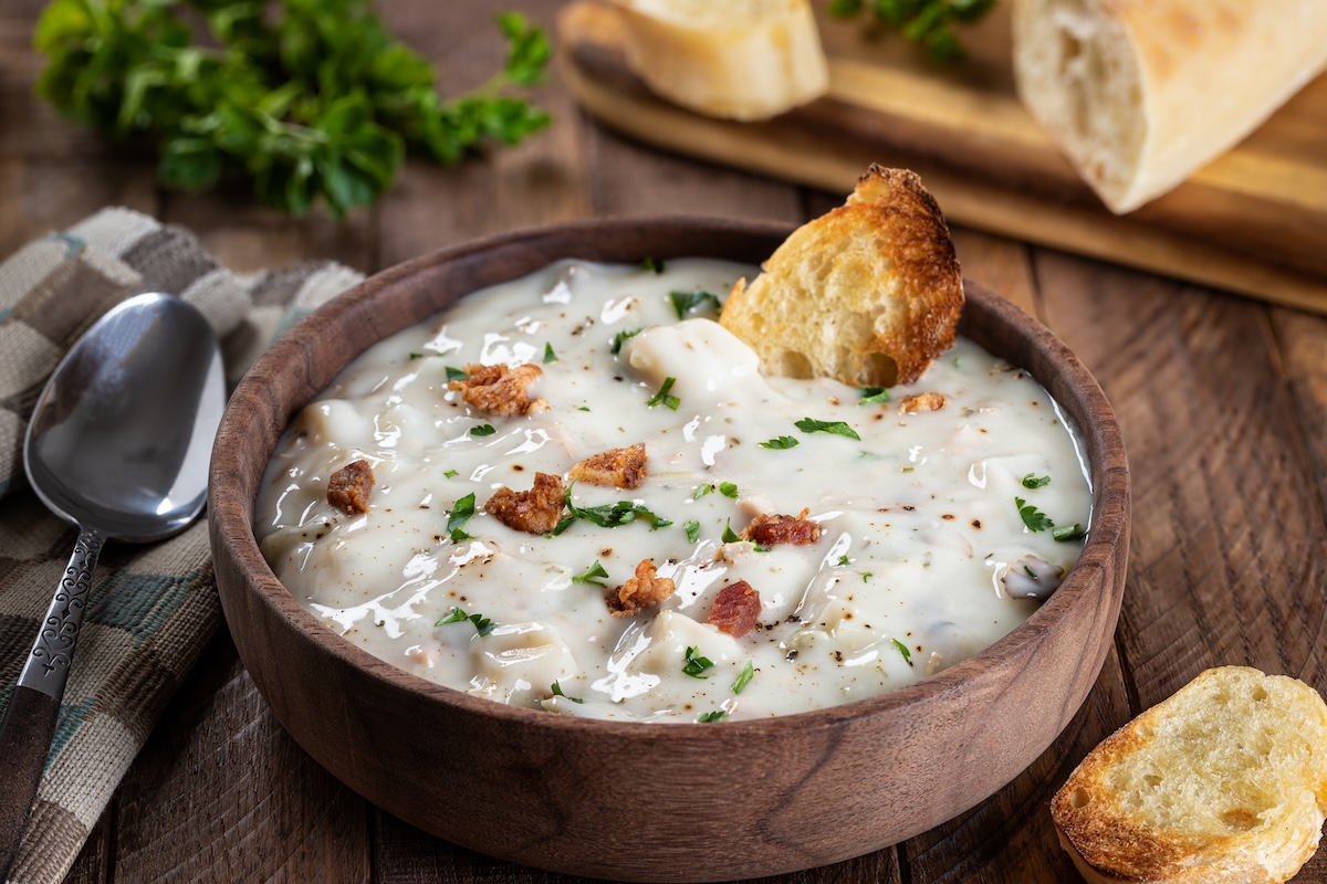 New England clam chowder