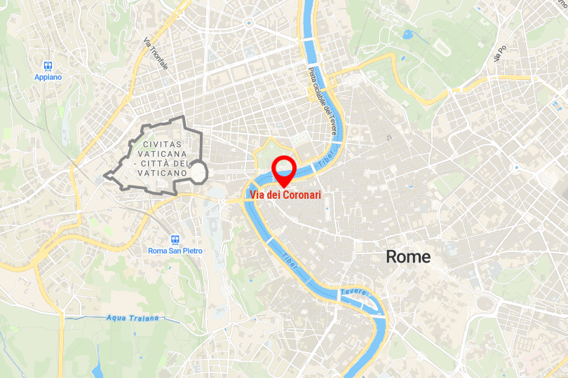 Via dei Coronari Map