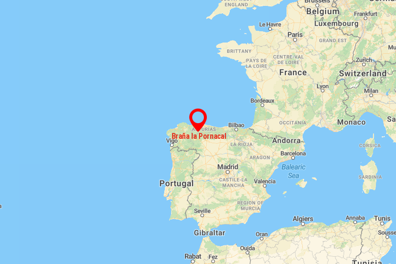 Braña la Pornacal Map