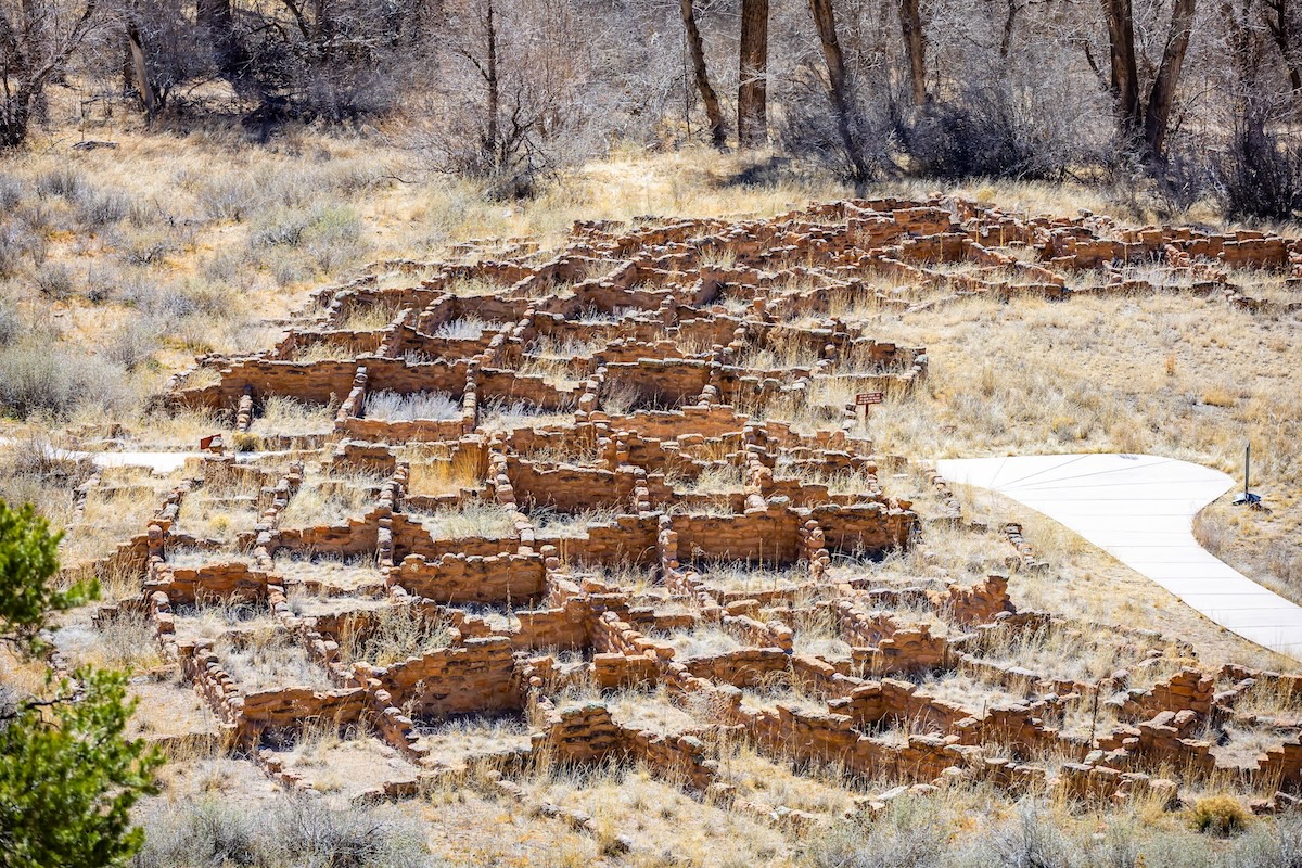 remains of ancient pueblo ruins