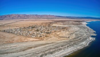Aerial View of the Ghost Town of Bombay Beach