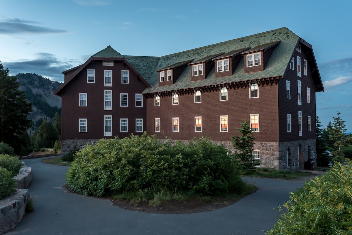 Crater Lake Lodge at Sun Rise