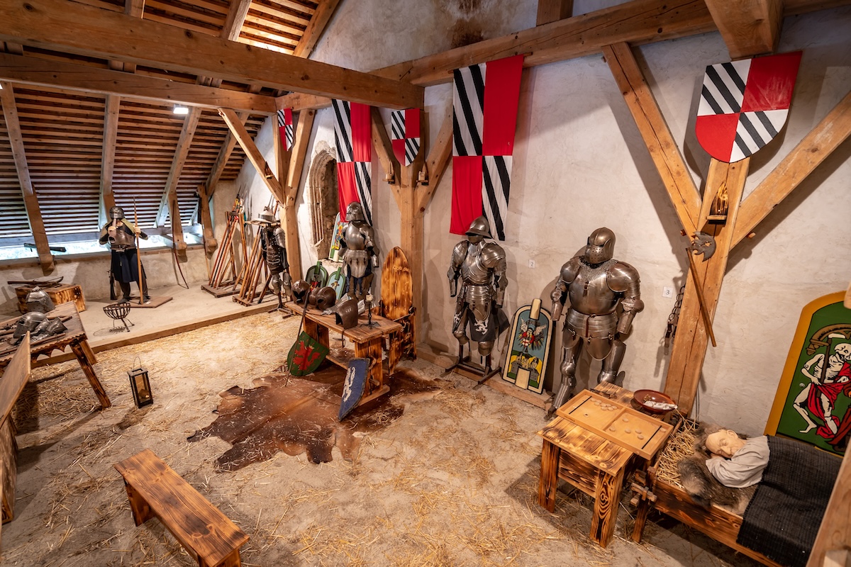 Reconstructed rooms inside the castle