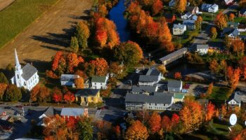 Aerial view of Waitsfield