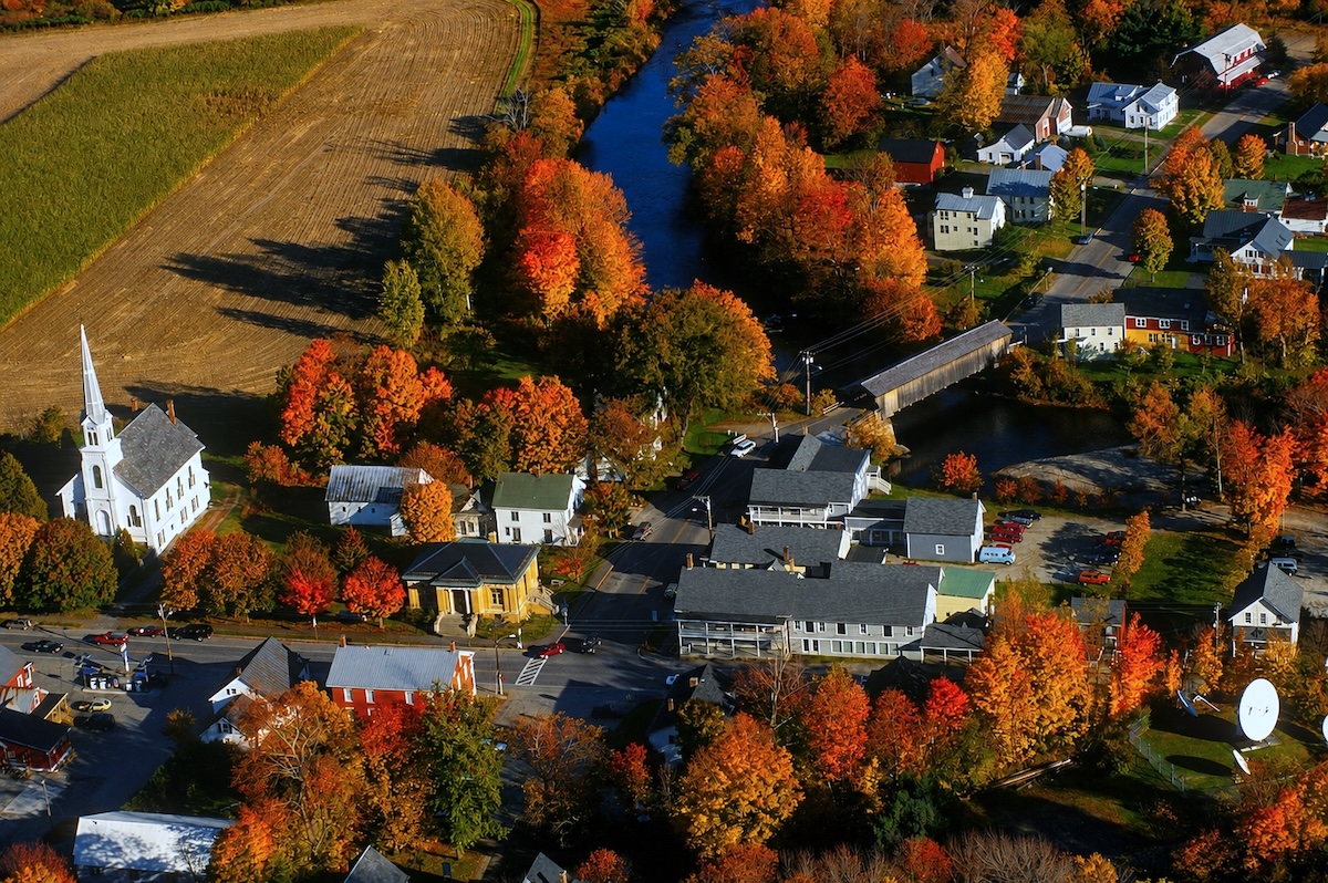 Aerial view of Waitsfield